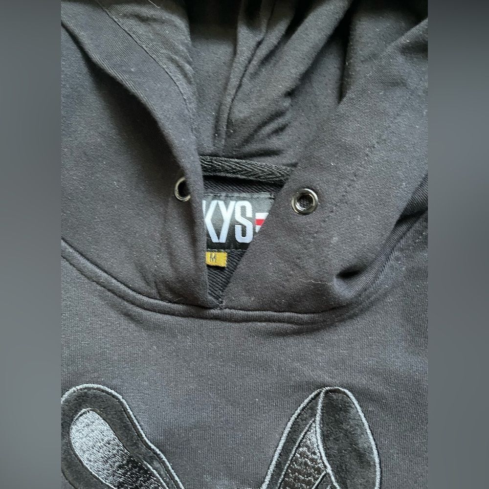 BKYS “Lucky Charm" Hoodie with Graphic Design Size Medium Black - Picture 8 of 10